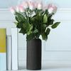 Striped Ceramic-Like Plastic Vase for Flowers Decorative Floral Arrangement Display Creative Little Flower Vase