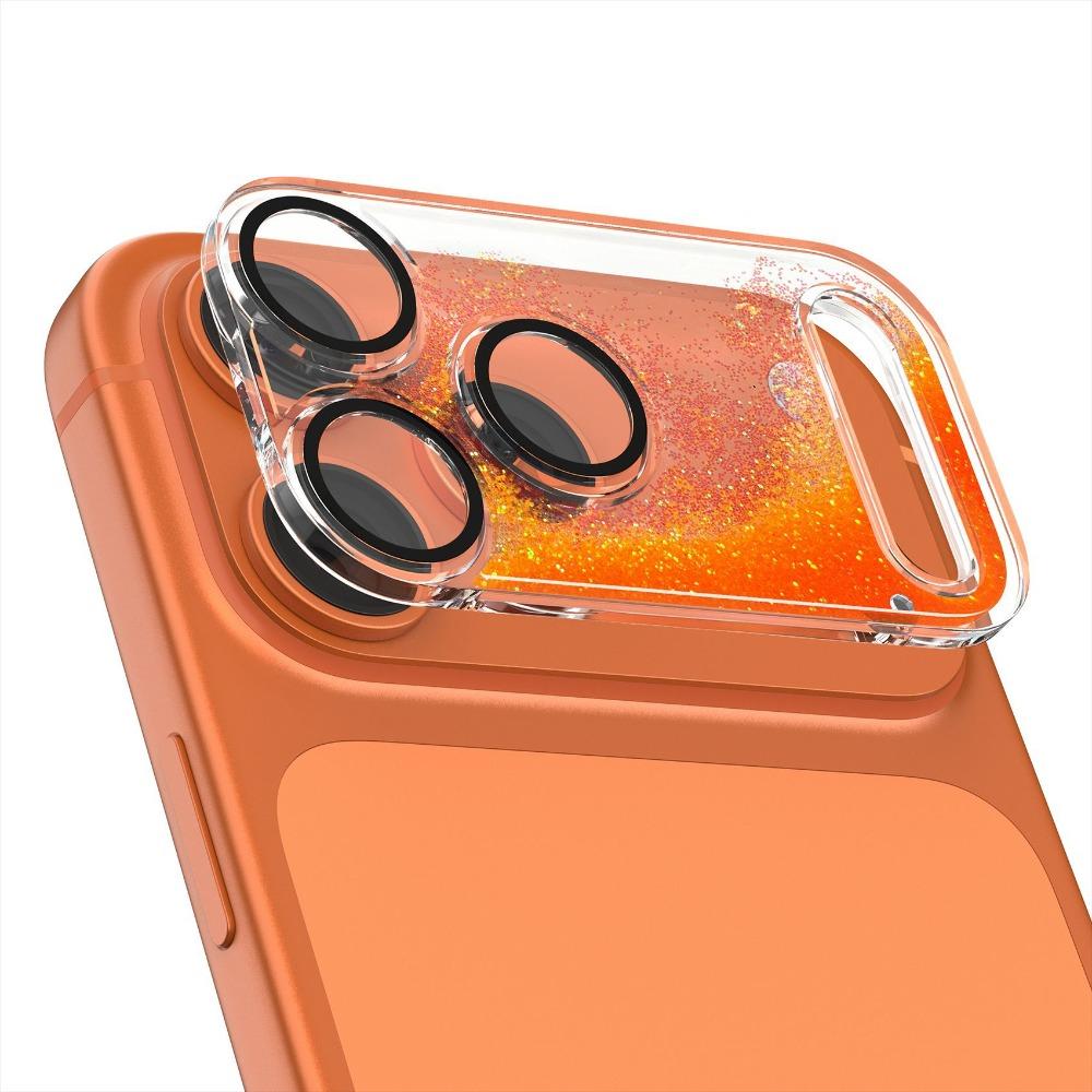 9D HD Dynamic Liquid Lens Screen Protector For IPhone 17Pro 17ProMAX 3D Glitter Anti Scratch Full Coverage Camera Protector Cap