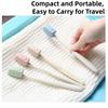 YS00270-4-Pack Wheat Straw Toothbrush Head Covers - Portable Travel & Outdoor Storage Protectors
