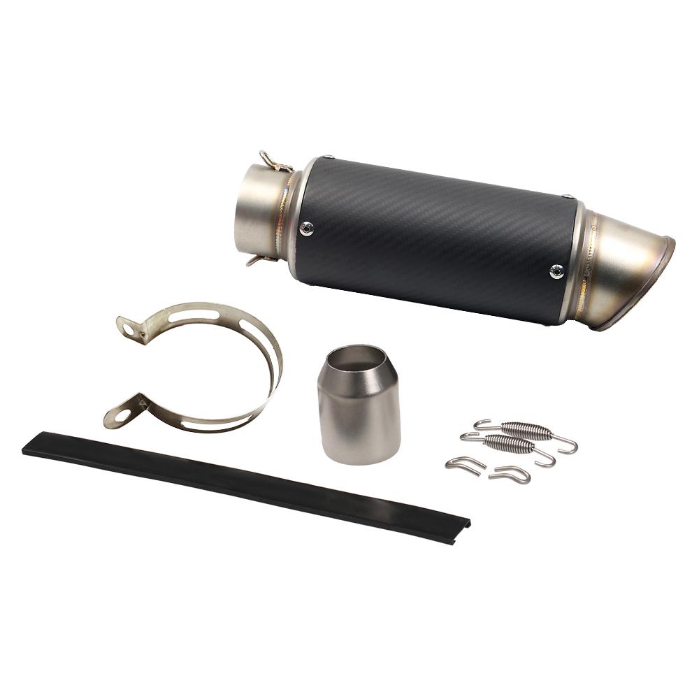 Tubo de silenciador de escape Universal para motocicleta, redondo de acero inoxidable de 60,5mm