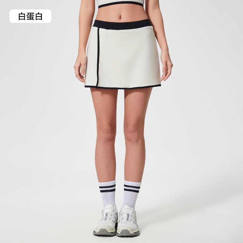 Contrasting Color Sports Tennis Skirt Yoga Suit Women's High-strength Shock-proof Vest Women's Nude Hip-lifting Fitness Nine-point Pants