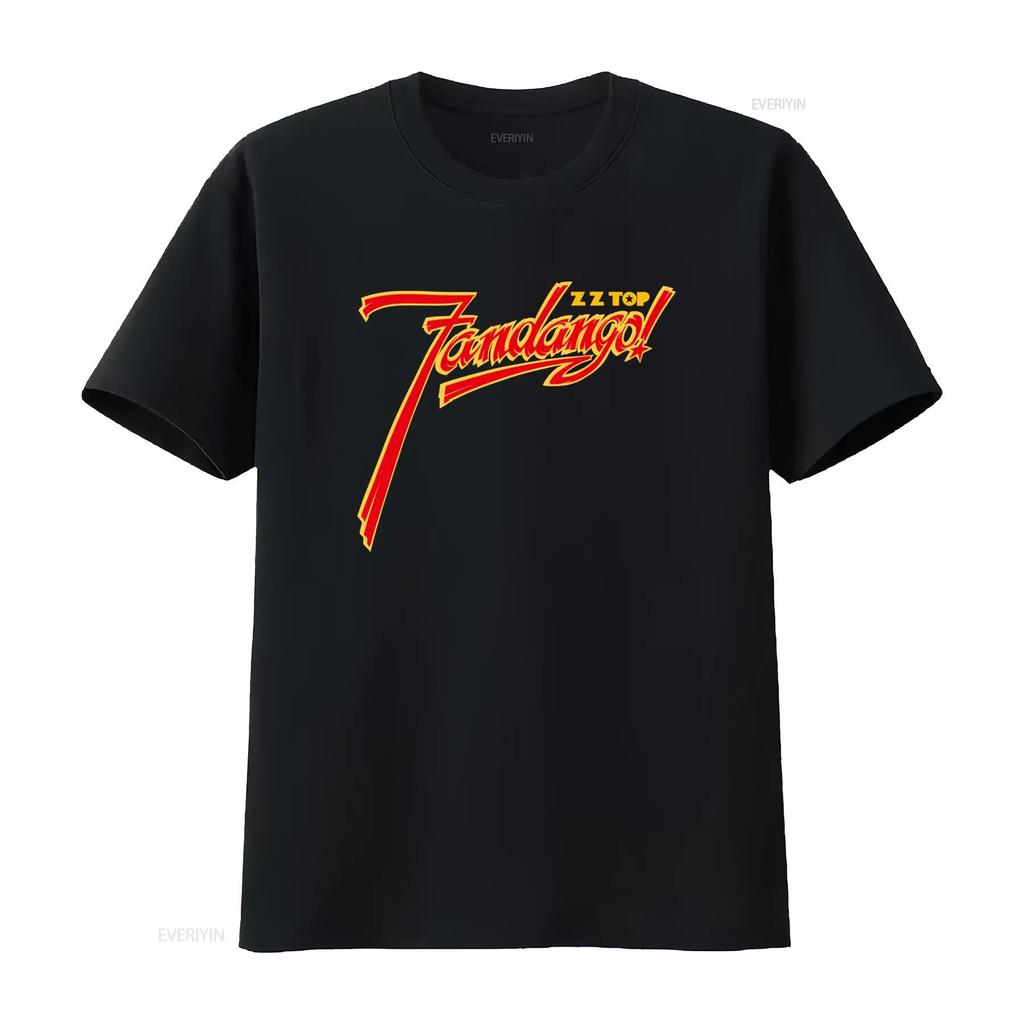 ZZ Top Fandango Album Logo Mens Rock Music Band Merch T Shirt Stylish Comfortable vintage Washed Casual fashion Unisex