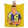 Maccabi Tel Aviv Koc Polarowy na Cały Sezon Koc Rzutowy Ultra Miękki Koc Flanelowy Drukowany Cyfrowo Premium Puszysty Mikrofibra Polar