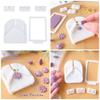 Professional Clay Earring Post Embedder Tool with Positioning Guide Clay Cutter Plastic Texture for Jewelry Making