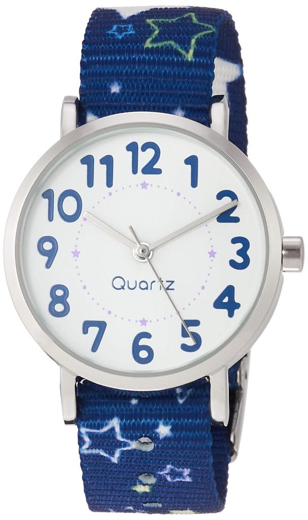 Fieldwork Analog Wristwatch with Dolly Star Design and Nylon Blue KDS005-5 Women's Strap,