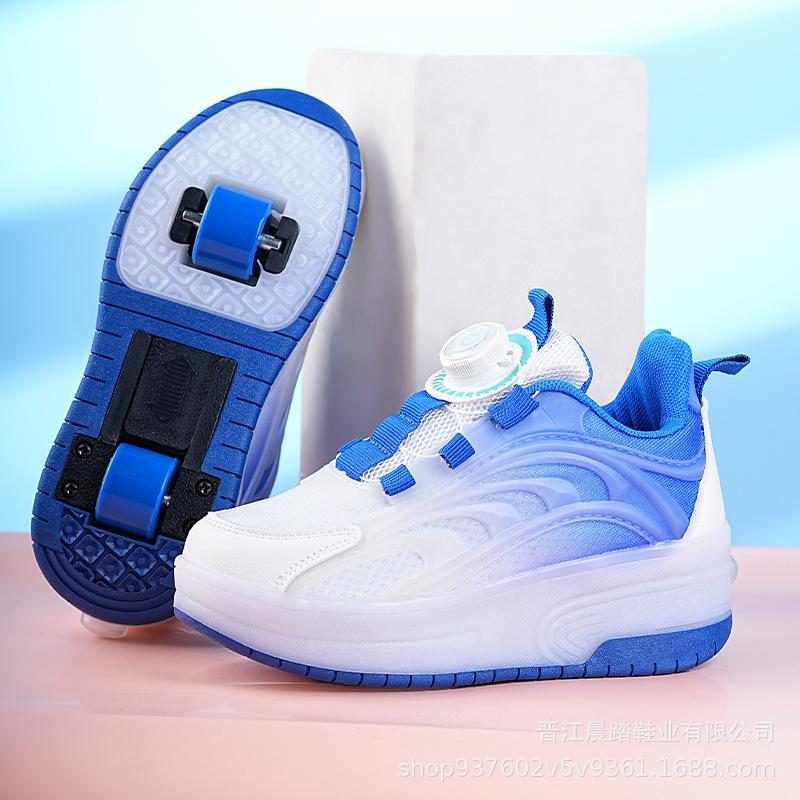 Popular Runaway Shoes Boys Summer Breathable Children Primary School Students Sports Shoes Luminous Light Shoes Skating Roller Shoes Girls