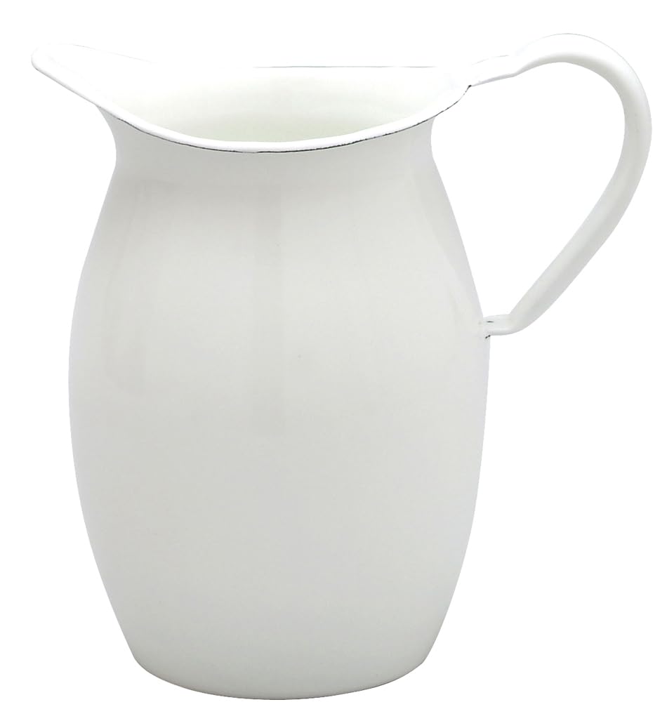 

Nodahoro Enamel Pitcher, Heat-Resistant, 1.7L, White, Made in Japan, WP-13