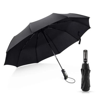 Wind Resistant Folding Automatic Umbrella Rain Women Auto Luxury Big Windproof Umbrellas Rain for Men Black Coating 10K Parasol