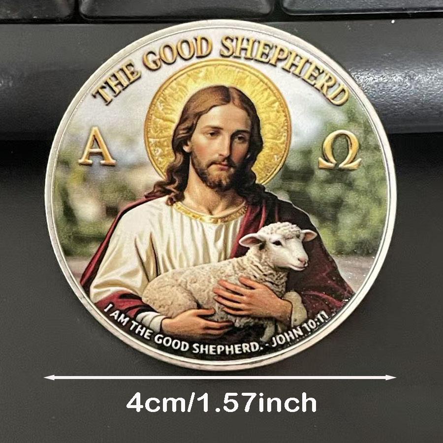 Jesus Christianity souvenir coin the good shephero collection coin gift