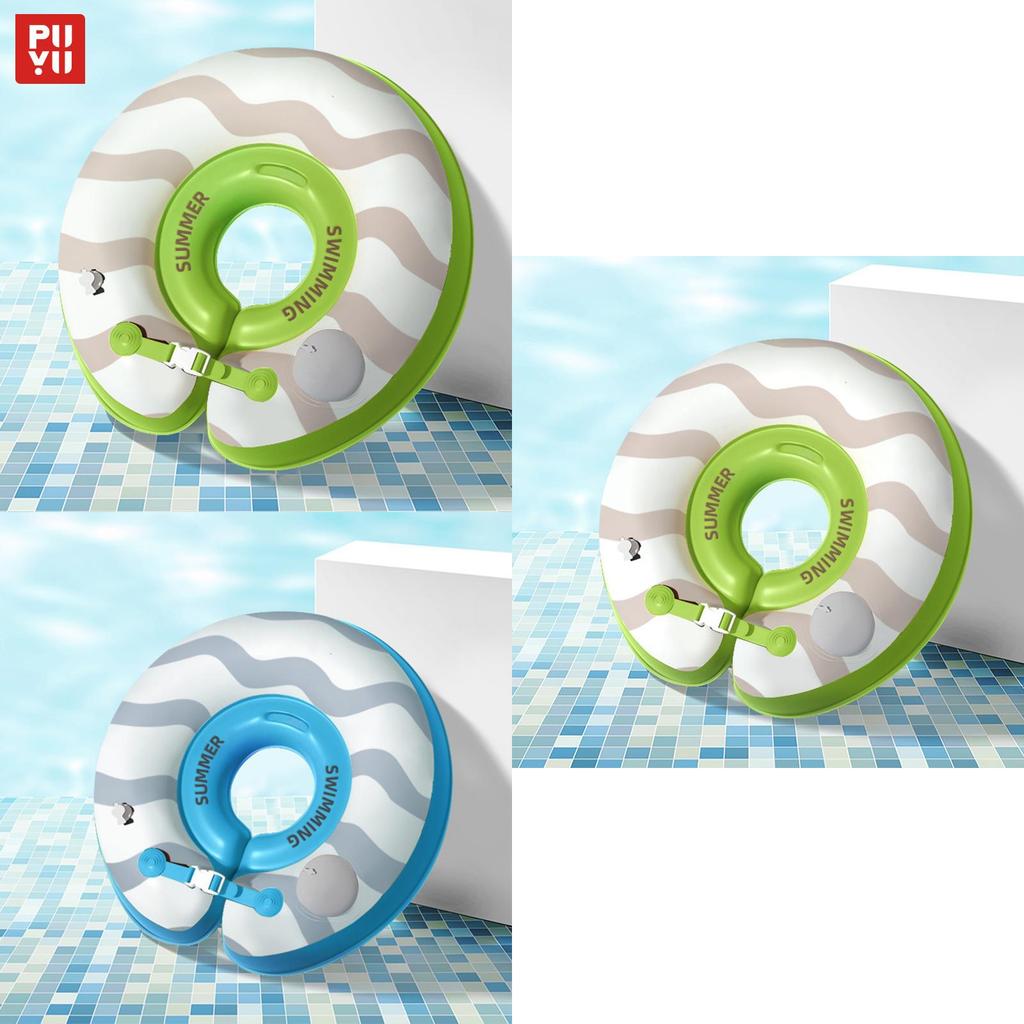 Children's Pvc Inflatable Neck Ring For Newborns Eco-friendly Baby Bath Collar Geometric Pattern Swim Water Activity
