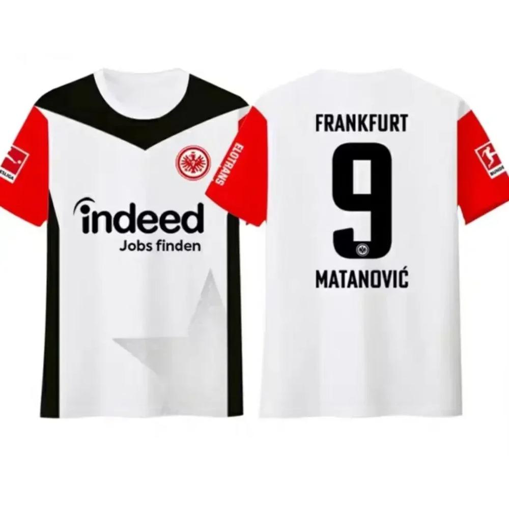 Francfort En effet 3DPrint Sport Séchage rapide Respirant T-shirt Homme Maillot de football Parent-enfant Garçon Manches courtes Adulte Enfant Haut Été