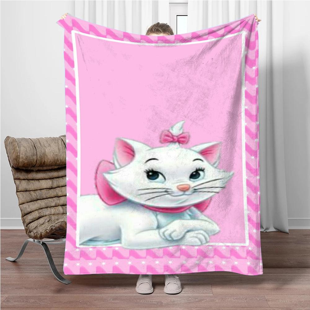 31 Style Disney Cute Cat Marie Printed Blanket Soft Warm Throw Flannel For Children And Adult Bed Sofa Outdoor Travel Girl Gifts