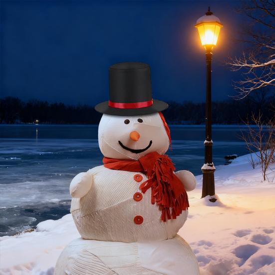 Christmas Snowman Hat Kit Large Snowman Top Hat Felt Carrot Nose Xmas Tree Topper