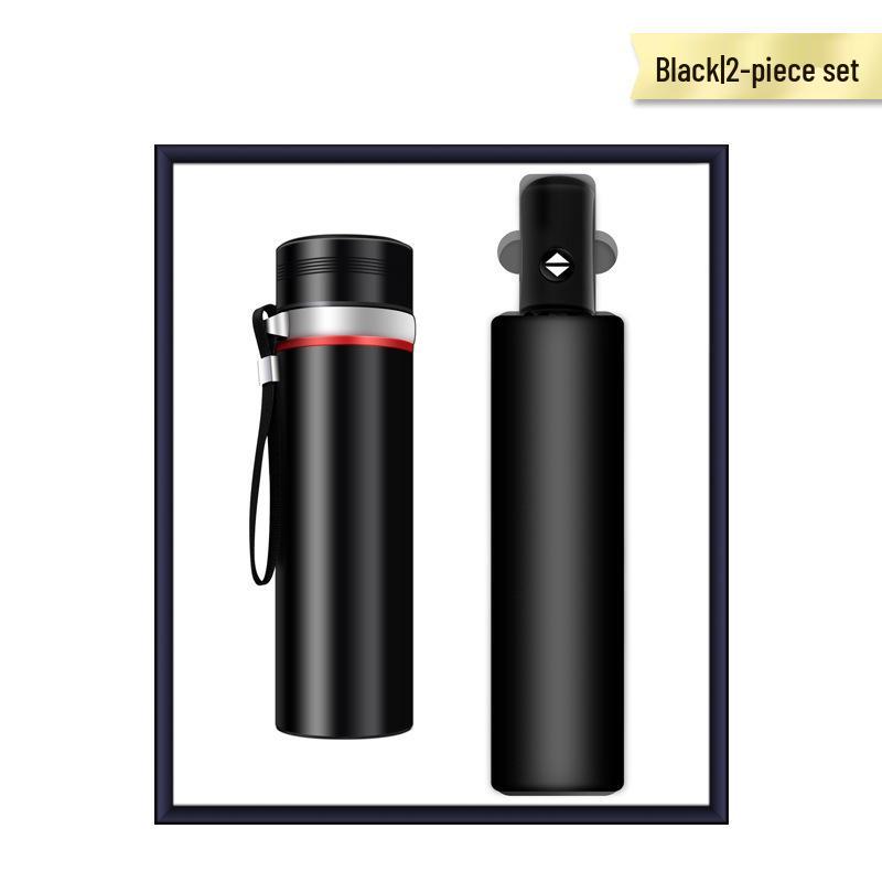 Customized Business Gift Set: Thermos Cup, Umbrella, Gift Box for Bank, Insurance, or 4S Store Opening Events. Box Set