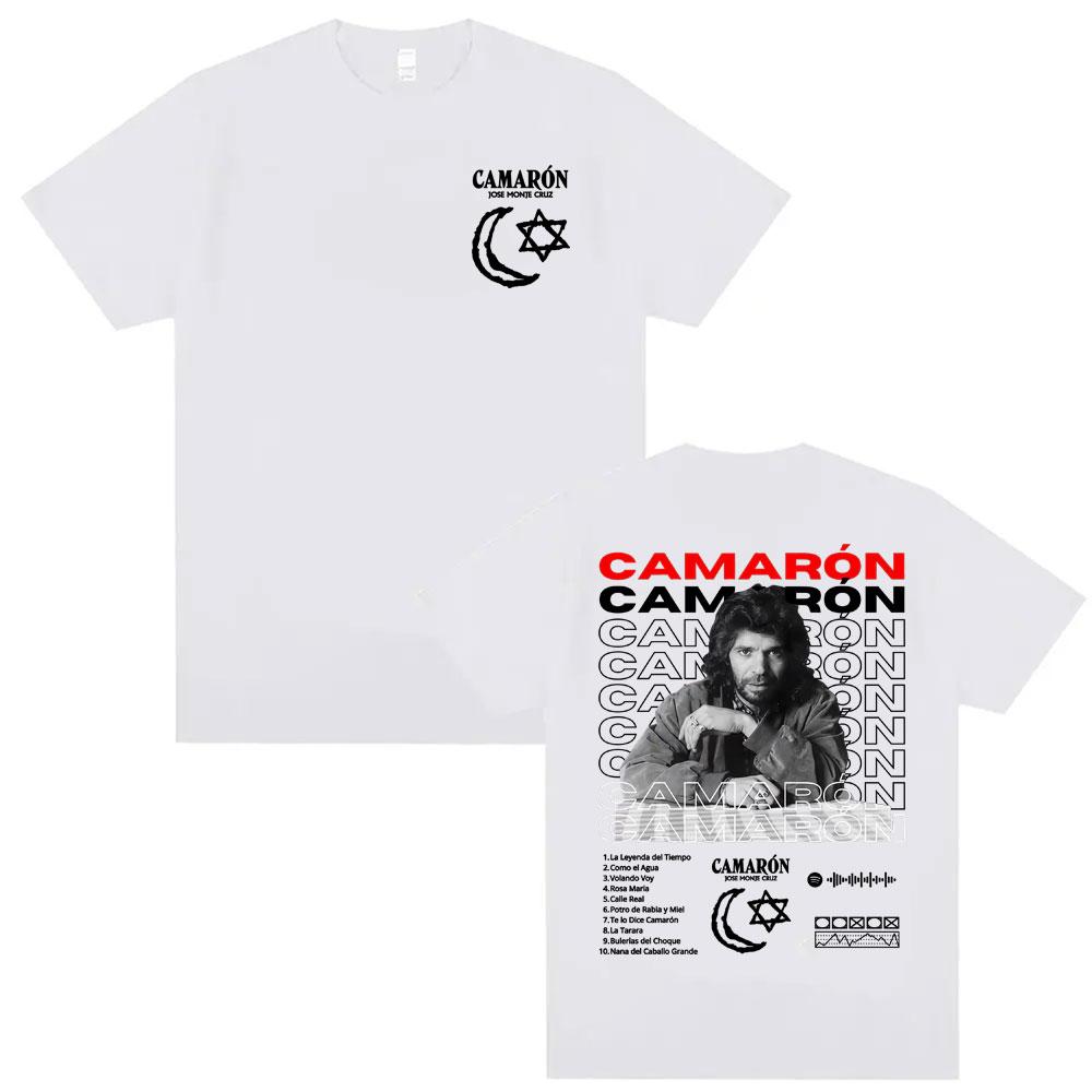 Camisetas Gráficas de Álbum Rock Camaron De La Isla para Hombre y Mujer Moda Hip Hop Punk Street Camisetas de Algodón de Manga Corta de Verano