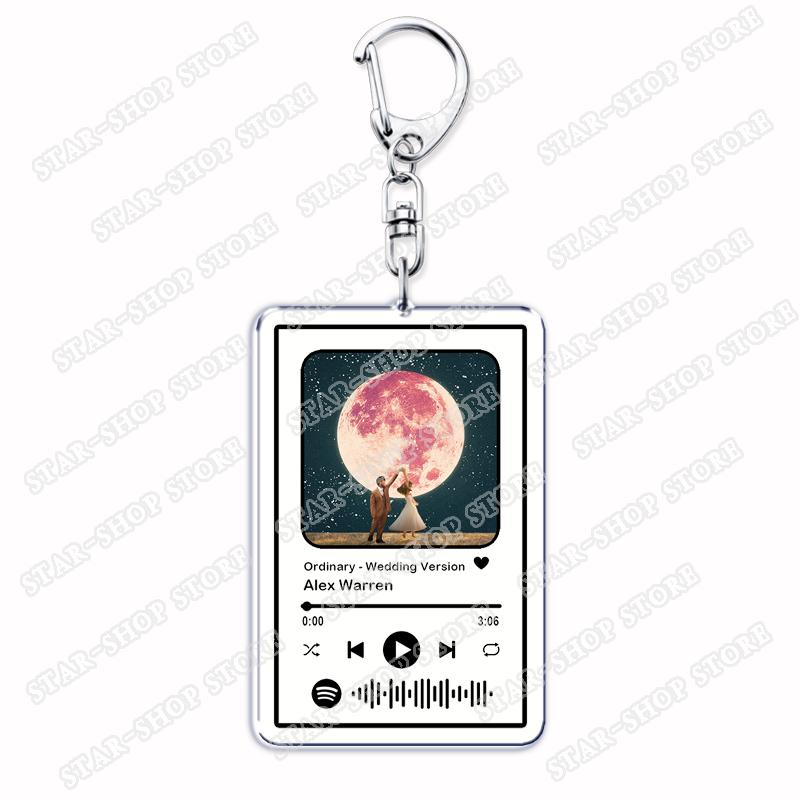 

Popular Singer Songwriter Keychains for Women Accessories Bag Ordinary Carry You Home Music Songs Code Keying Jewelry Fans Gifts