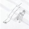 Stainless Steel Tassel Earrings Ear Studs Women'S Design Sense Ear Chain Earrings