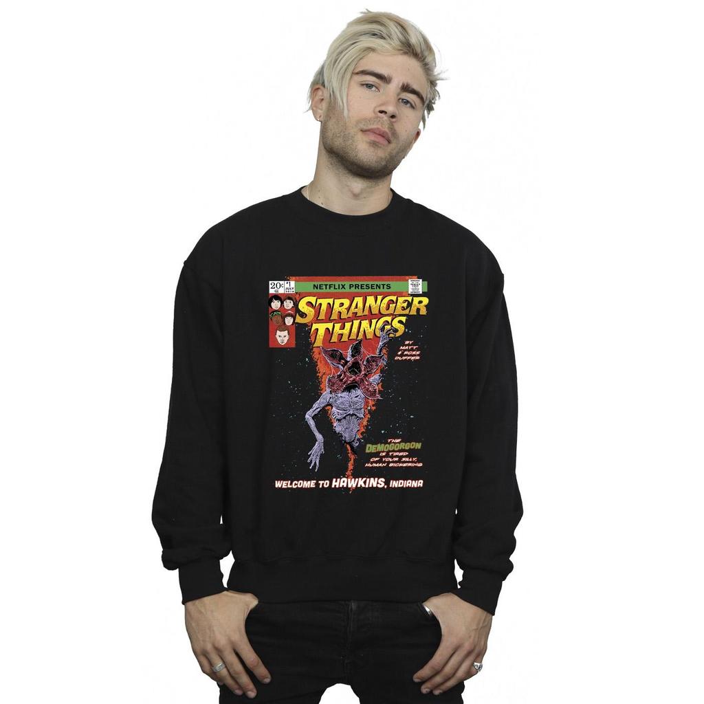 Netflix Mens Stranger Things Comic Cover Sweatshirt