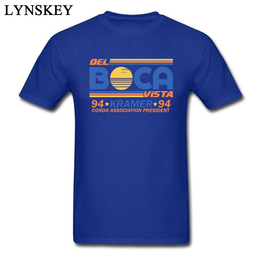 New Fun Seinfeld Del Boca Vista Kramer T Shirt Letter Printed Tee Shirts For Man Cotton Black Casual Shortsleeve Clothing