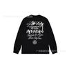 3. Cross-border Stuart long-sleeved printed t-shirt American trendy cylindrical cloth casual loose men and women the same style