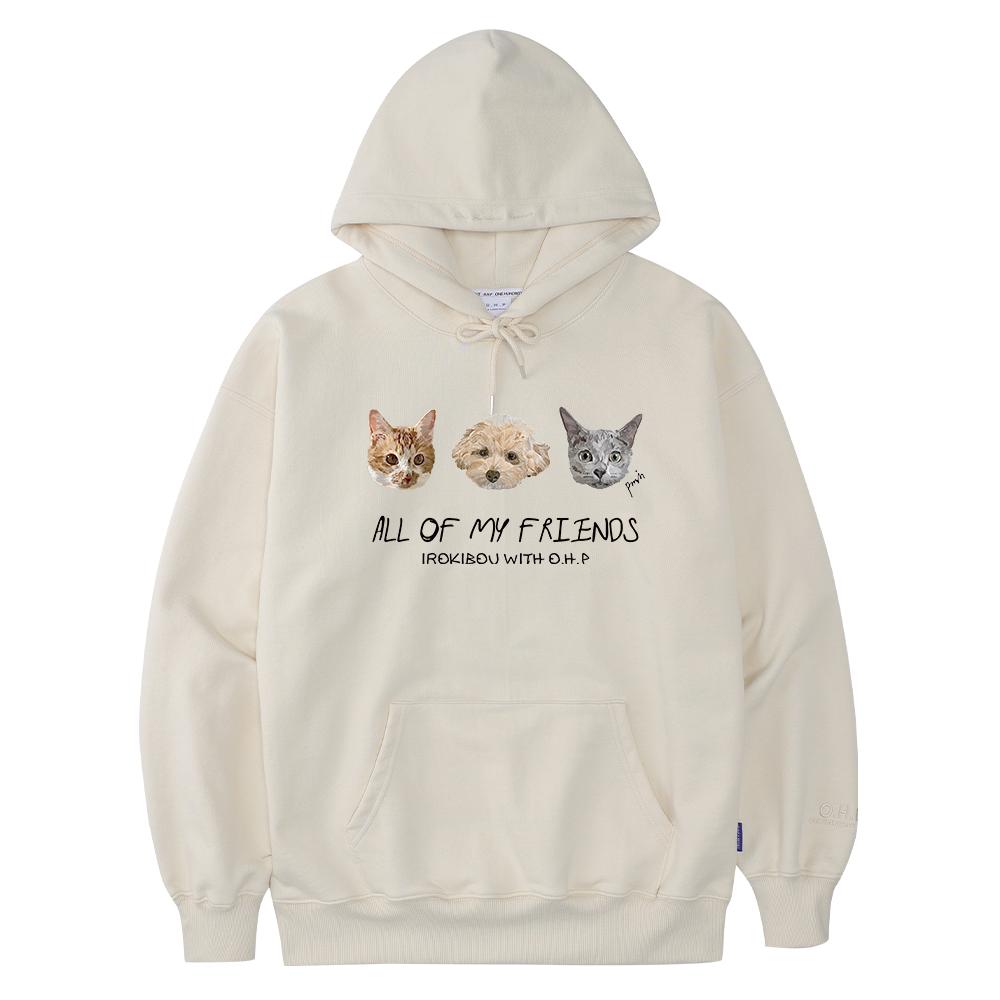Сто процентов Охп Х Ирокибо Мои Друзья Базовое Тяжелое Худи Gray/2Xl