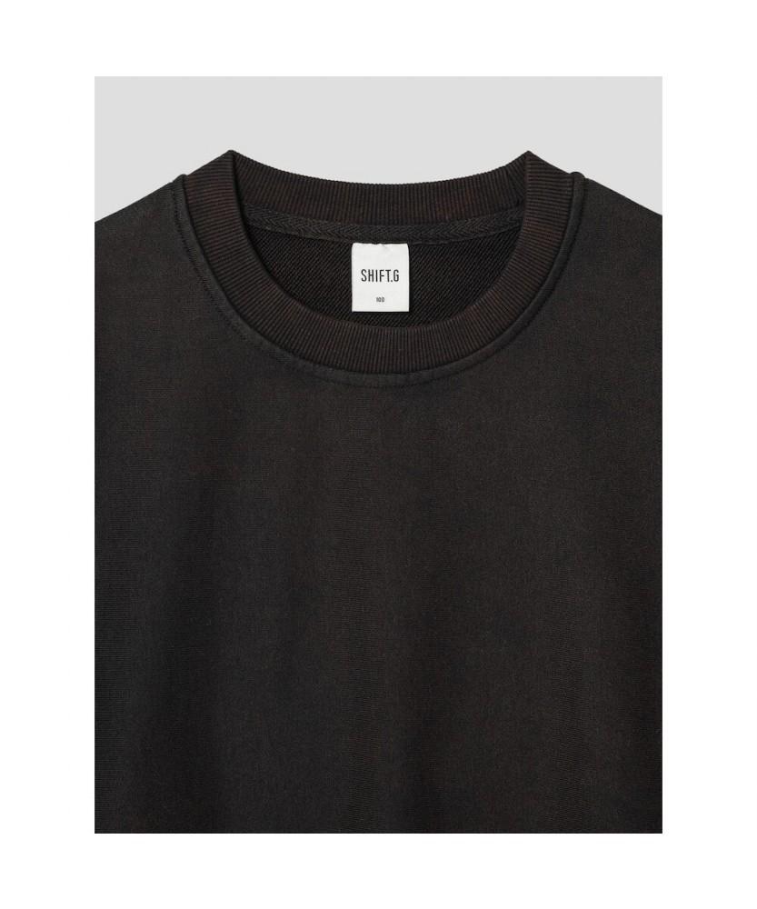 SHIFT.G Washed Color Sweatshirts Black