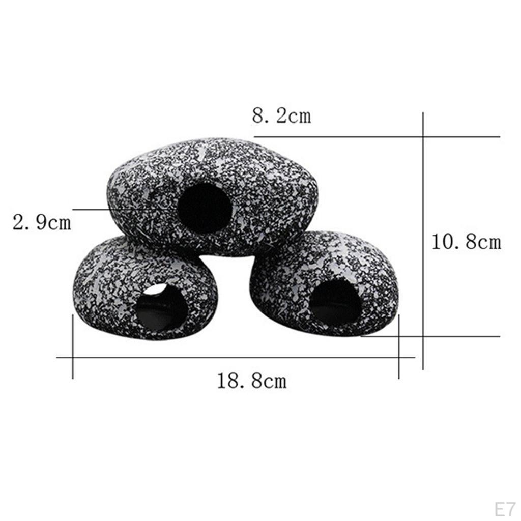Ceramics Aquarium Cave Rock Hideout Fish Tank Play Rest for Cichlid Hiding Breeding Spawning