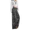 Retro Camouflage High-Waist Wide-Leg Jeans for Women - Slimming Floor-Length Workwear Pants for Autumn/Spring.