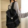 Koreanischer Stil Kordelzug Klappe Rucksack Winter Vintage Wildleder Große Kapazität Modisch Schulter Vielseitig Tasche Taschen für Reisen