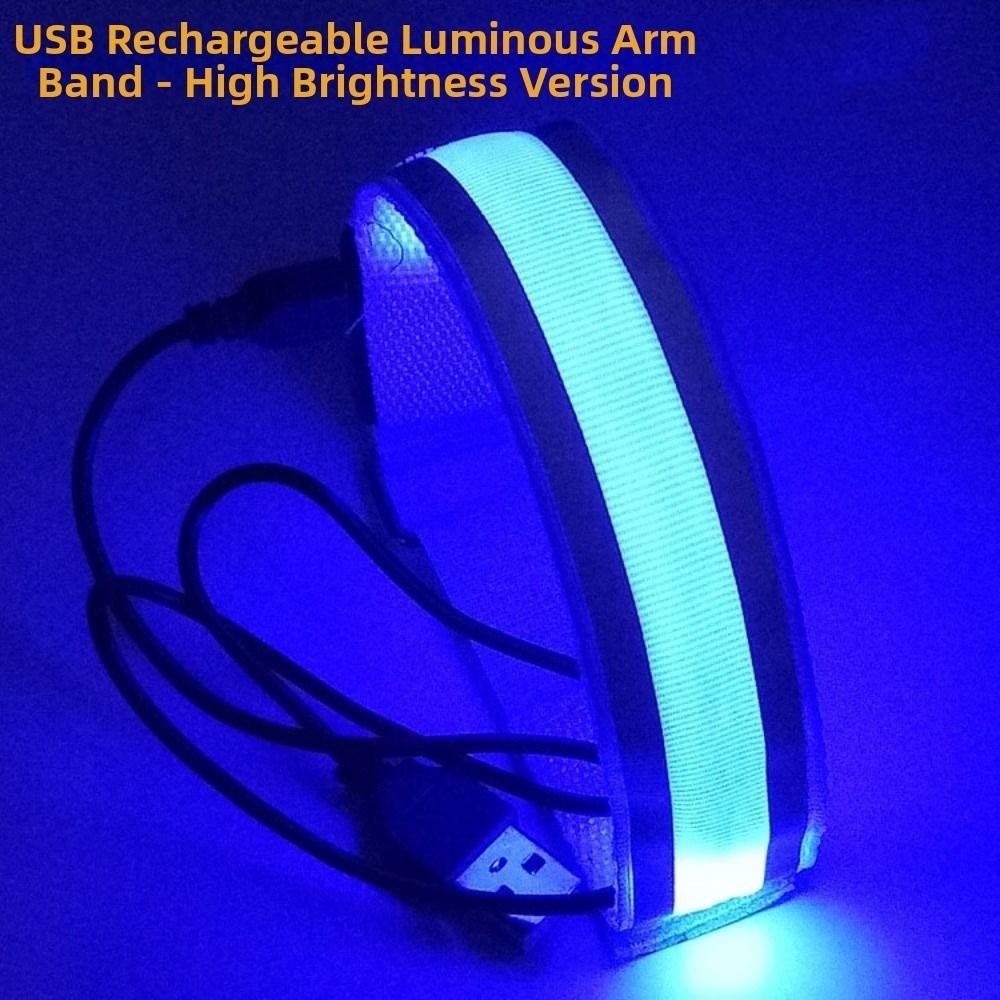 Portable LED Light Armband Safety Night Reflective Armband Luminous Arm Band Outdoor Sports