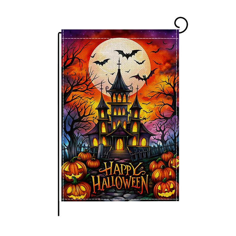 

Хэллоуин Садовый флаг Разноцветный Клетчатый Акварельный принт Уличный Двор Украшение Флаг Милый Призрак HYQ071-9
