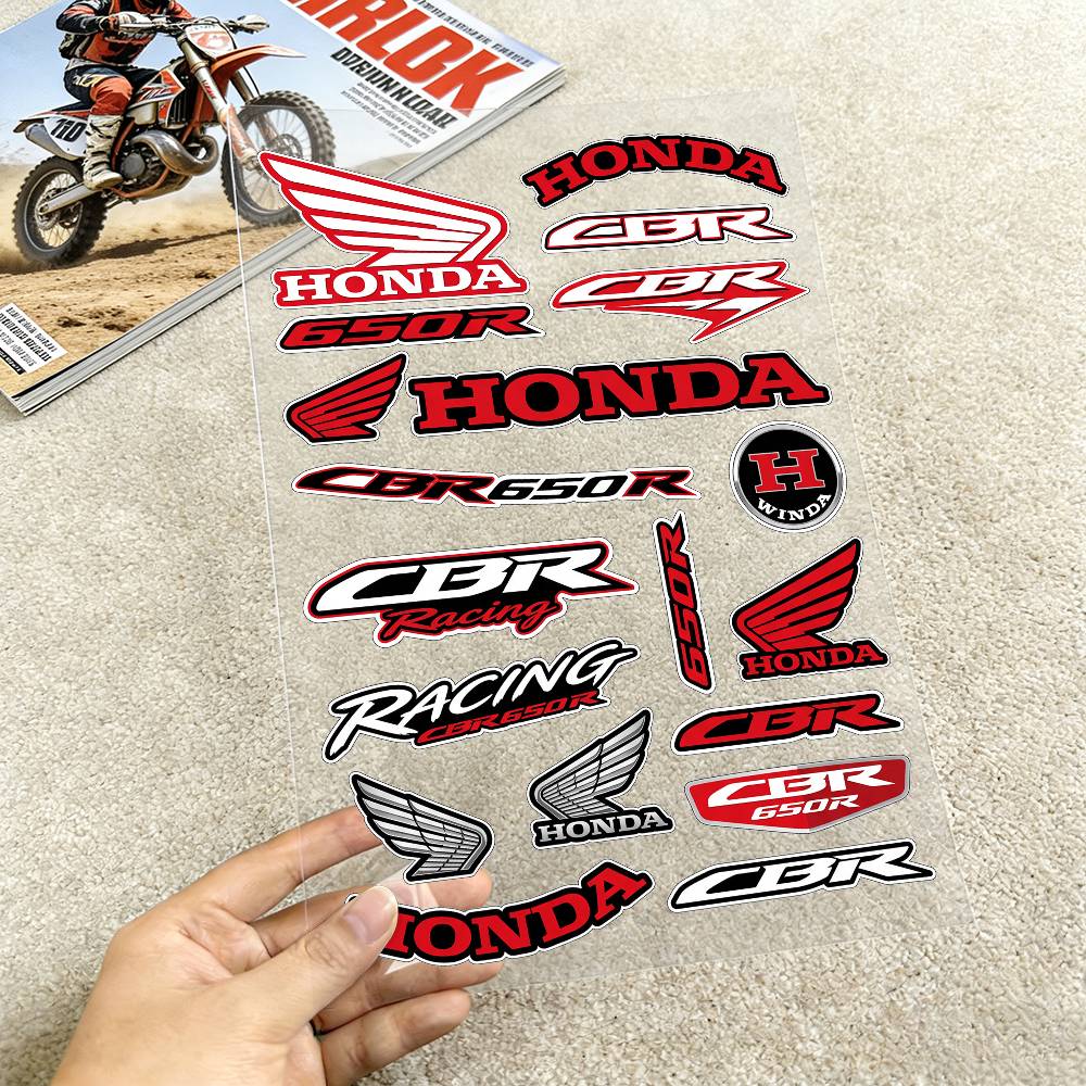 FOR HONDA CBR650R Reflective motorcycle stickers, 3M safety warning at night in the dark scooter helmets TP6