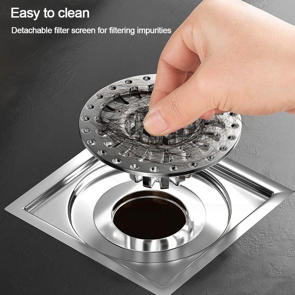With Grid Grate Cover Sink Strainer Anti-odor Dual-purpose Floor Drain Durable Shower Floor Drain