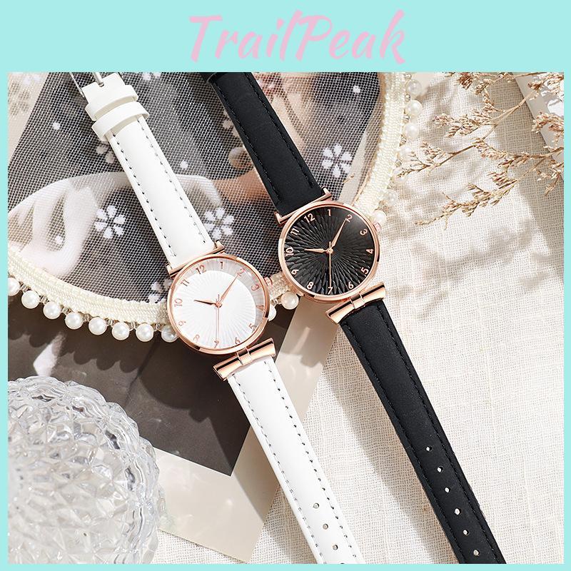 Womens Leather Belt Watch With Quartz Movement And Calendar For Casual Office Wear