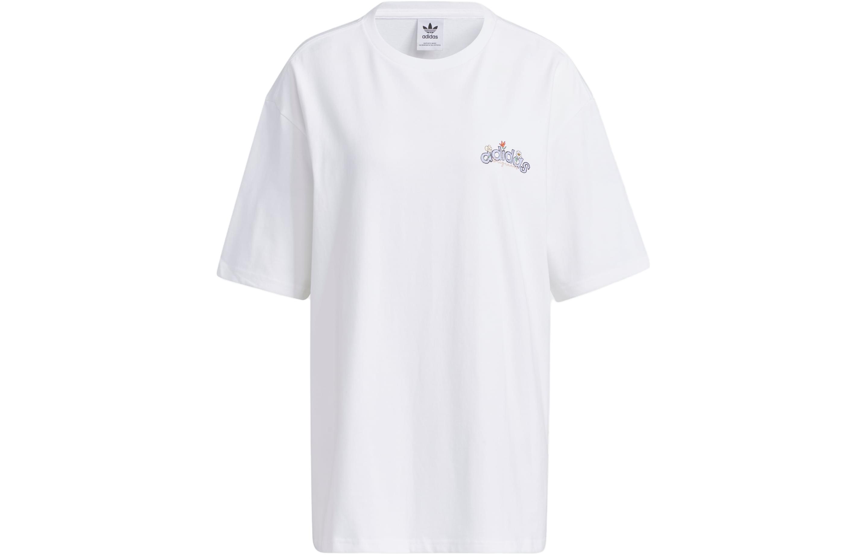 Adidas Originals Drop Shoulder Sleeve T Shirt Women s White IK8636 S