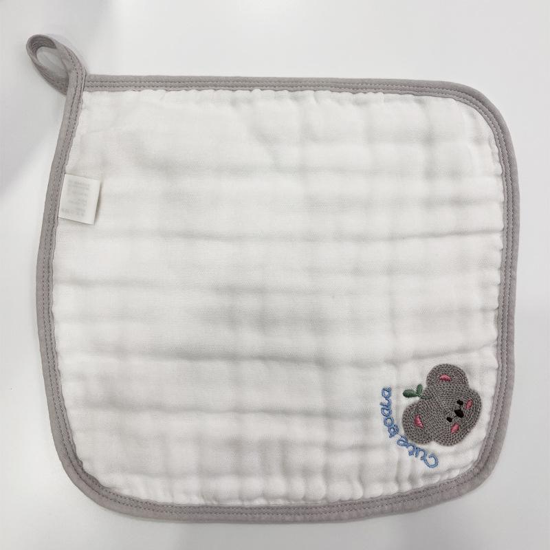 Soft Baby Gauze Towel - 6-Layer Embroidered Face & Bathing Towel