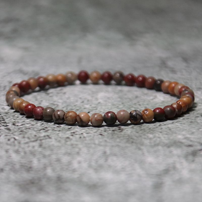 4mm Small Stone Bracelet For Women Men High Quality Map Lava Tiger Eyes Beaded Braclet Yoga Charm Braslet Accessories Jewelry