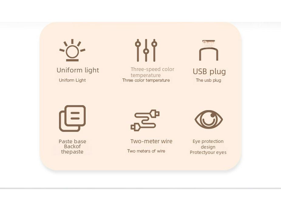 USB Trójkolorowa Ściemniana Żarówka Lustra Hollywood