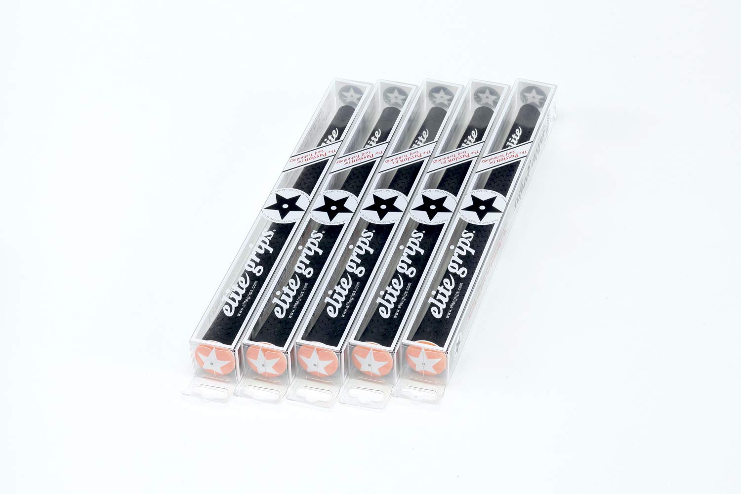 

elitegrips Гольф Грипсы M58 Набор из 5 шт. Berlina Orange Без задней линии Y360°SV Черный/Дикий