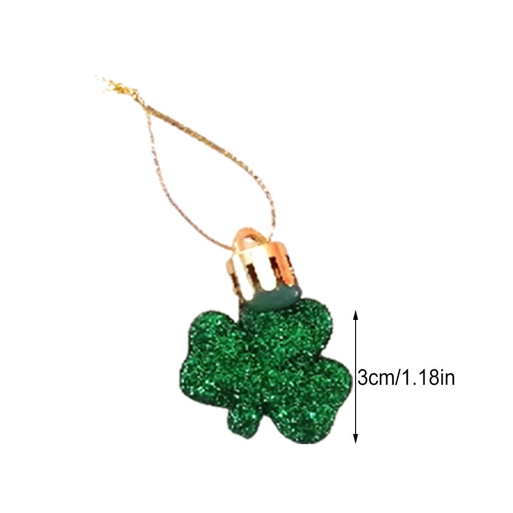 12 Pieces Valentines Day Ornaments for Tree St.Patrick's Day Backyard Garden Shamrock Hanging Bauble Table Festival Pendant