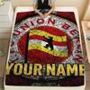 1 Stück Personalisierte Decke mit FC Union Berlin Muster aus Flanell Geeignet für alle Jahreszeiten für Heimdekoration Wärme und Komfort Geschenke Feiertagsgeschenk