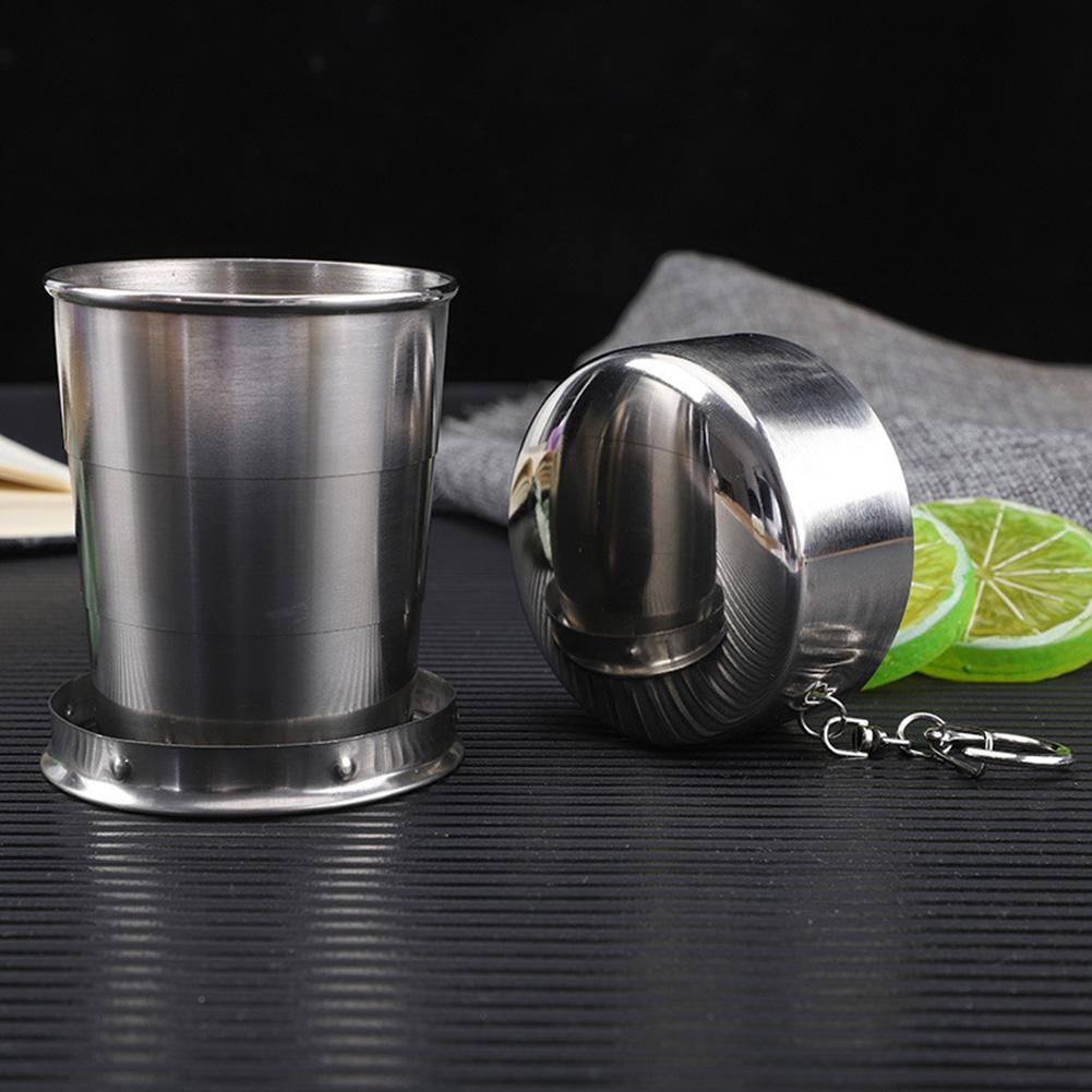 Portable Stainless Steel Telescoping Cup Perfectly Designed for Camping Hiking and For Outdoor Beverage Enjoyment