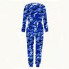 Women Long Sleeve Loose Blouse And Elastic Waist Straight Trousers Two Piece Soft Leisure Clothing