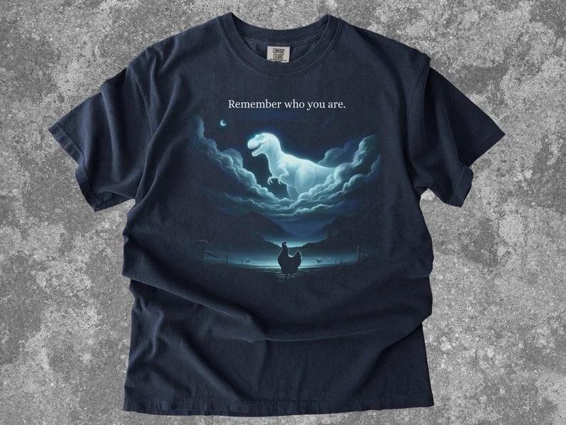 Comfort Colors Remember Who You Are Shirt, Funny Evolution Joke Meme shirt. XL