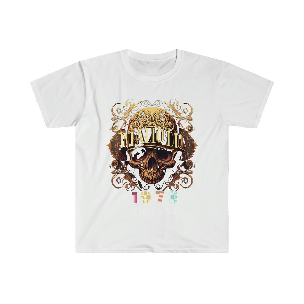 Retro Skull Head Unisex Softstyle T-Shirt S
