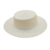 White Black French Retro Panama Versatile Light Board Flat Top Top Top Hat Women'S Summer Sunshade Sunscreen Street Shot Straw Hat
