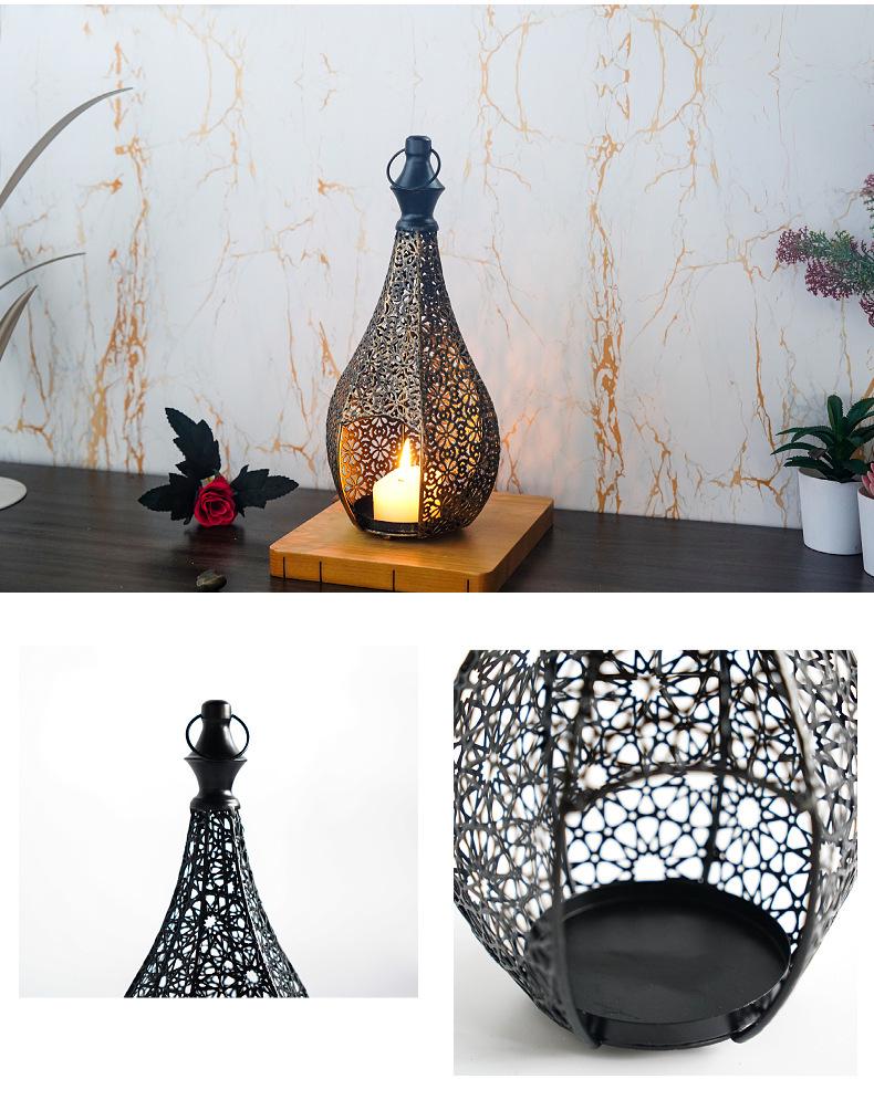 Nahöstlicher Hohl Laterne Kerzenständer Schmiedeeisen Dekoration