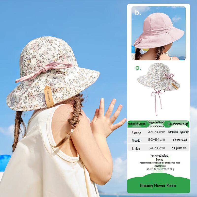 Kocotree Baby Linen Reversible Anti-UV Sun Hat L