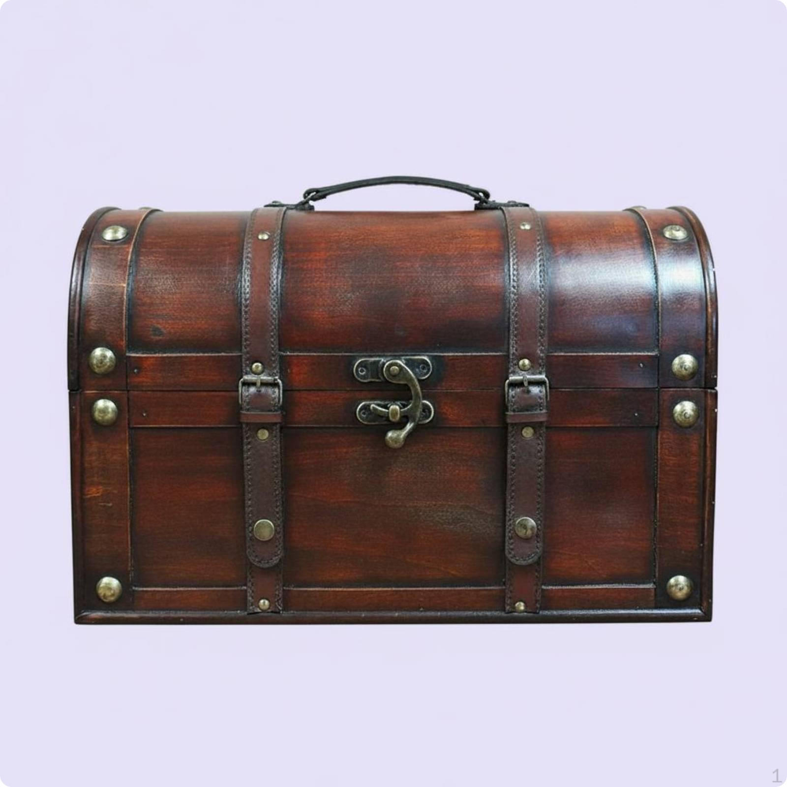 Faux Rosewood Storage Chest Curved OldWorld