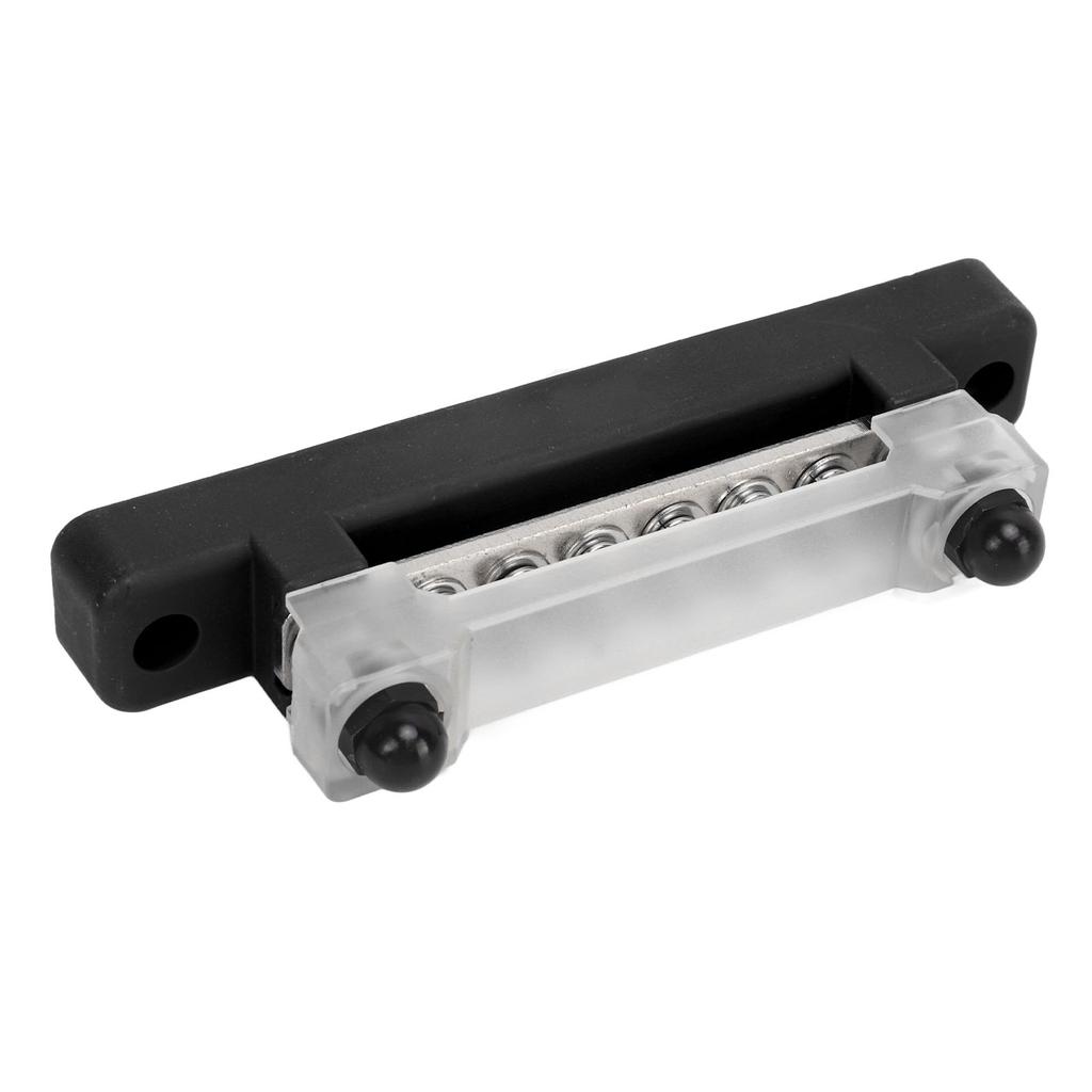 48V 150A 6 Terminal Bus Bar Power Distribution Block with Cover M6 Studs M4 Screws for Car RV   Marine Boat